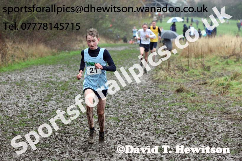 Junior boys Northern Inter Counties Schools Cross Country, Stockton. Photo: David T. Hewitson/Sports for All Pics